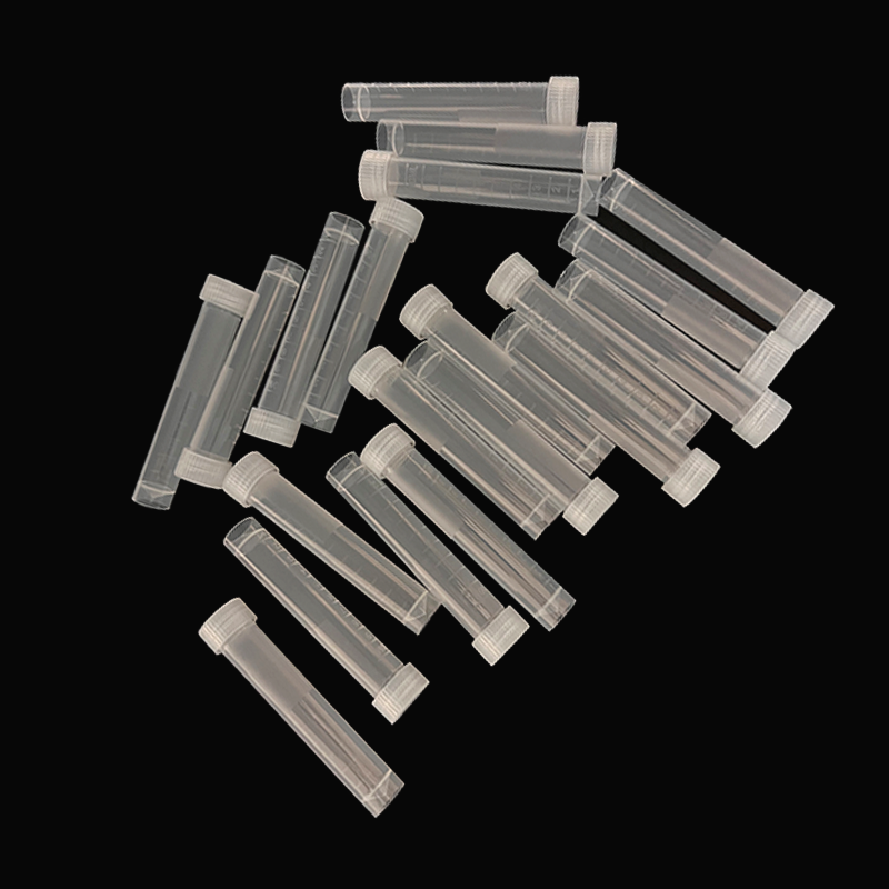 100 pcs 10ml  Lab Plastic Freezer Test Tubes, Sealed Screw Caps, Suitable For Laboratory