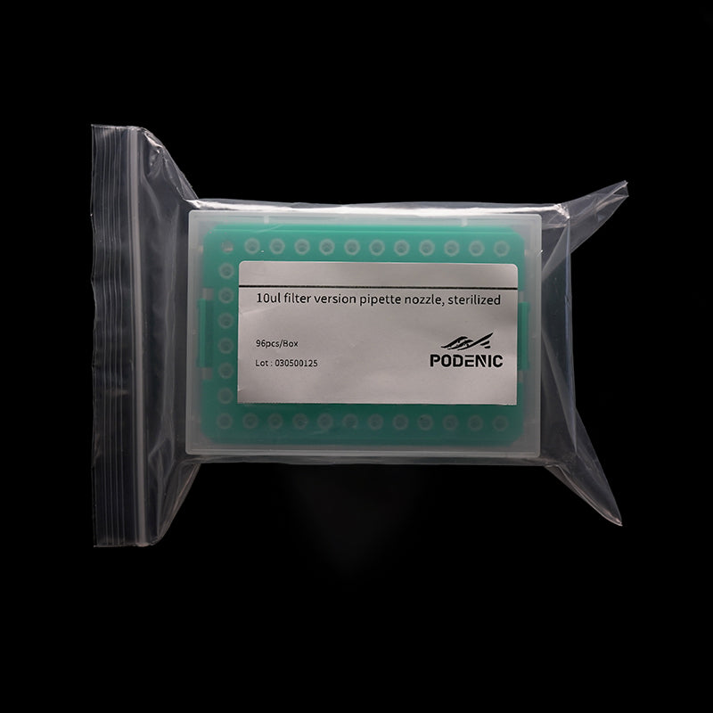 96pcs Sterile Pipette Tips, 10ul - Disposable Transfer Gun Suction Heads for Laboratory & Research Use