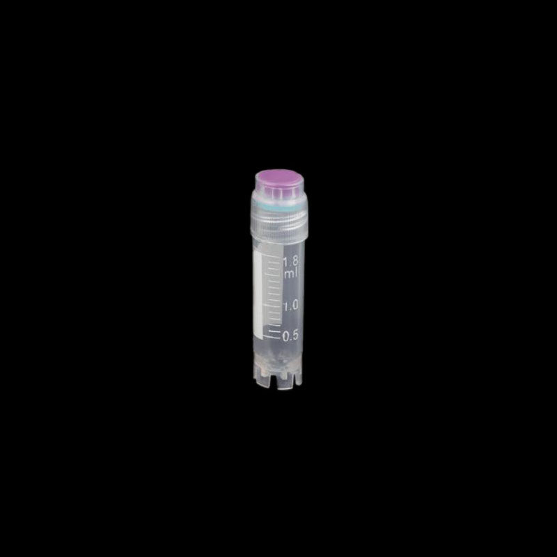 1.8 mL screw screw ultra-low temperature frozen storage tube, inside bottom, bag without sterilization, purple cover