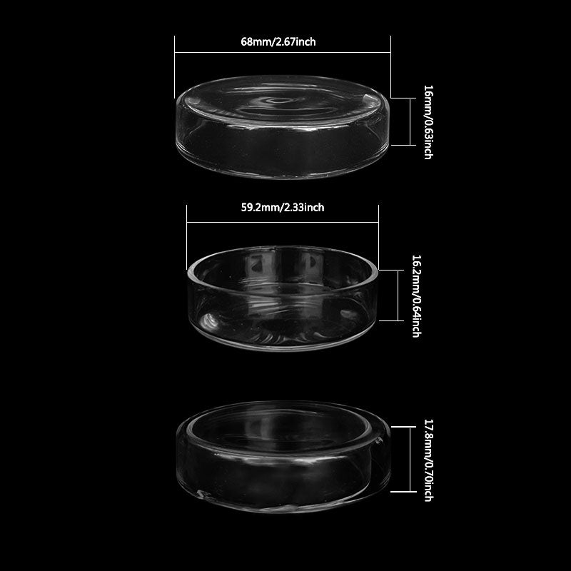 60mm Thickened High-borosilicate Glass Culture Dishes with Lids, Acid/Alkali Resistant, Reusable for Biological Laboratory Cell Tissue or Microorganism Cultivation