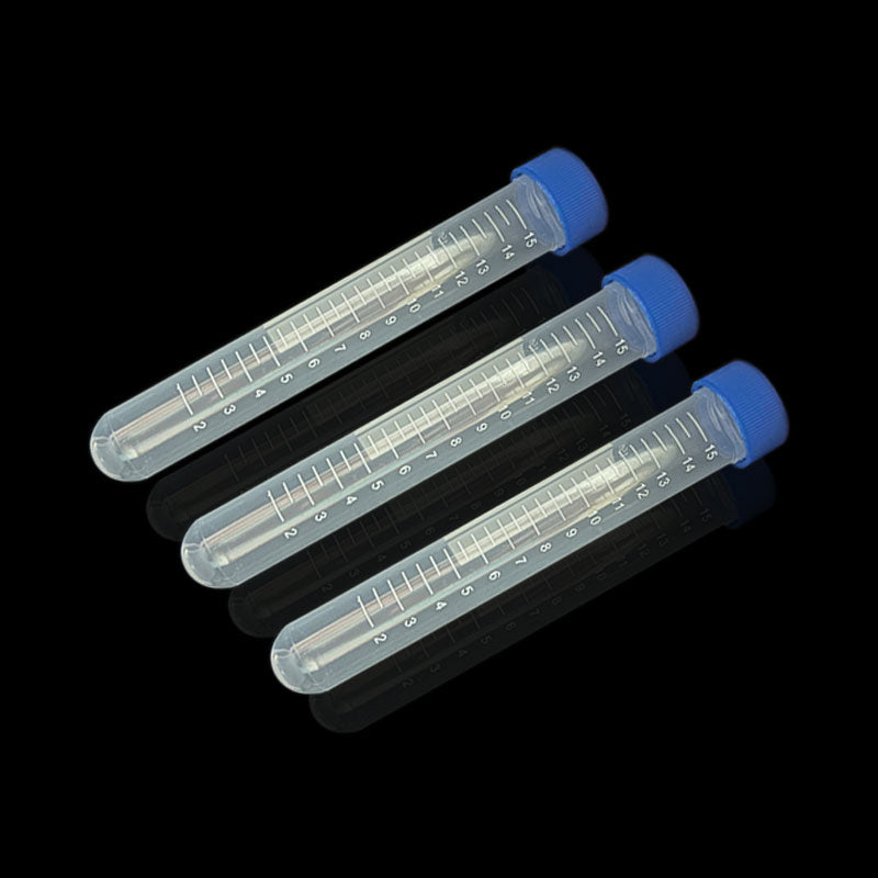 100pcs 15ml  Disposable Plastic Round Bottom Centrifuge Tubes - Perfect for Lab & Research Samples