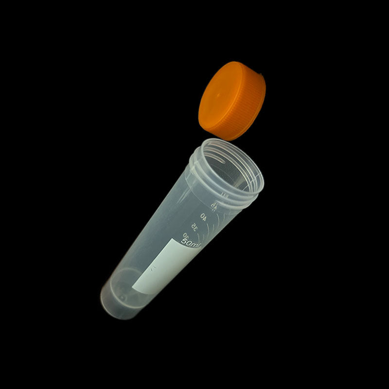 50-Pack 50ml Disposable Plastic  can stand  Centrifuge Tubes, PP Laboratory Sample Vials with Screw Caps
