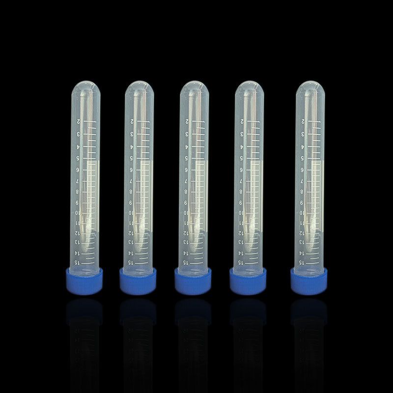 100pcs 15ml  Disposable Plastic Round Bottom Centrifuge Tubes - Perfect for Lab & Research Samples