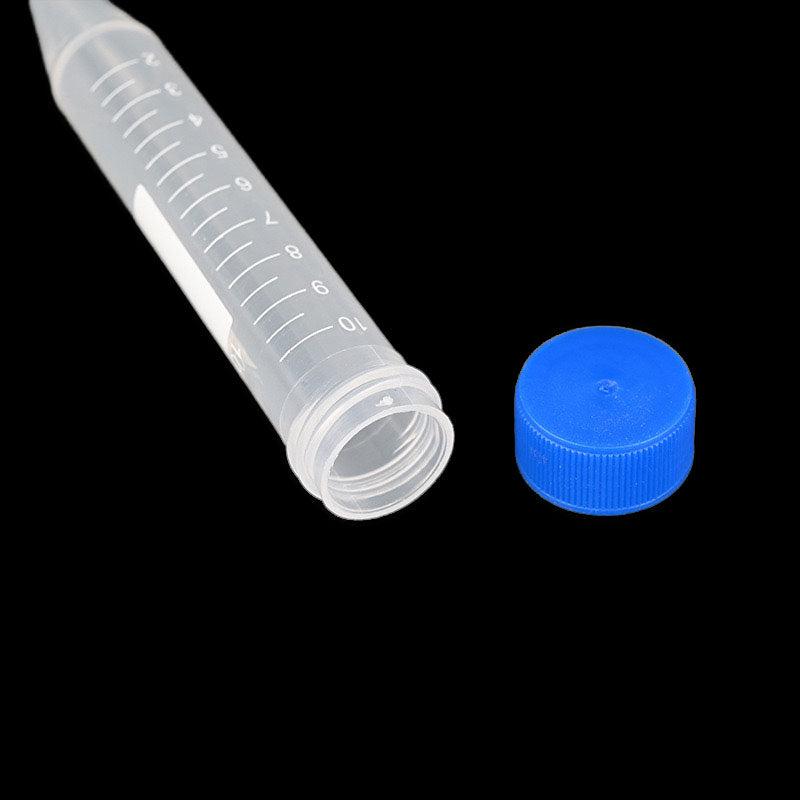 10ml screw mouth tip bottom centrifuge tube chemistry laboratory, disposable plastic centrifuge tube, used in laboratory, hospital, classroom teaching, scientific research room, etc