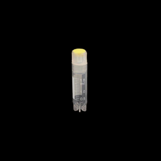 1.8 mL internal spiral screw mouth ultra-low temperature frozen storage tube, rice word bottom can be vertical, bag sterilization, yellow cover