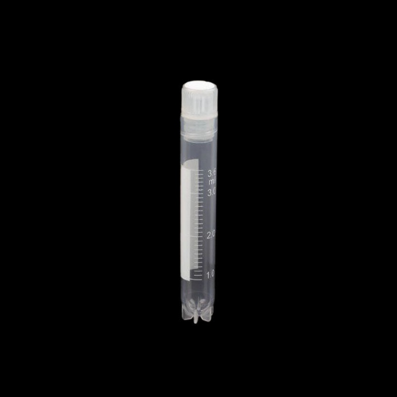 3.6 mL internal spiral screw mouth ultra-low temperature frozen storage tube, rice word bottom can be vertical, bag sterilization, white cover