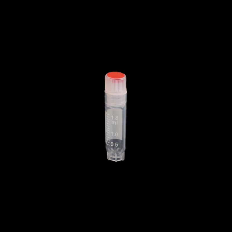 1.8 mL internal spiral screw mouth ultra-low temperature frozen storage tube, the outer flower bottom can be vertical, bag without sterilization, red cover