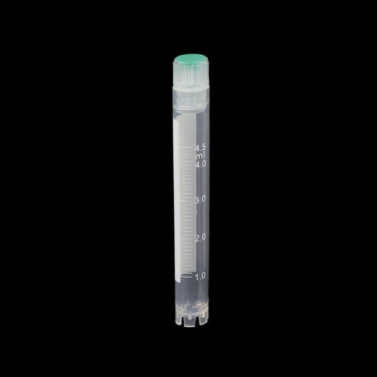 4.5 mL internal rotation screw mouth ultra-low temperature frozen storage tube, internal flower bottom can be vertical, bag without sterilization, green cover