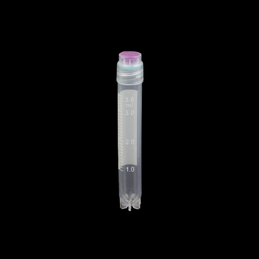 3.6 mL external rotary screw mouth ultra-low temperature frozen storage tube, rice word bottom can be vertical, bag sterilization, purple cover