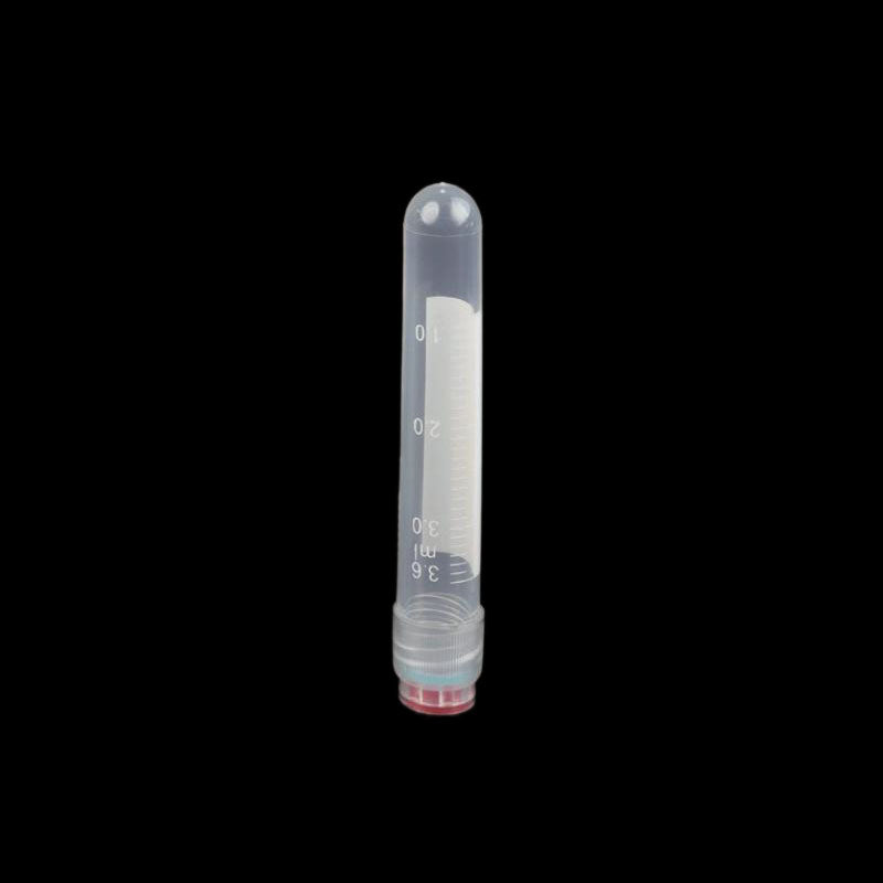 3.6 mL external rotary screw mouth ultra-low temperature freezing storage tube, round bottom, bag sterilization, red cover