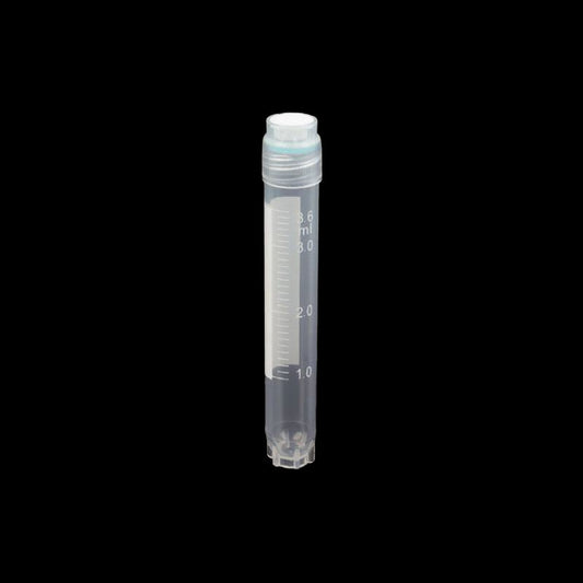 3.6 mL external rotary screw mouth ultra-low temperature frozen storage tube, the external flower bottom can be vertical, bag without sterilization, white cover