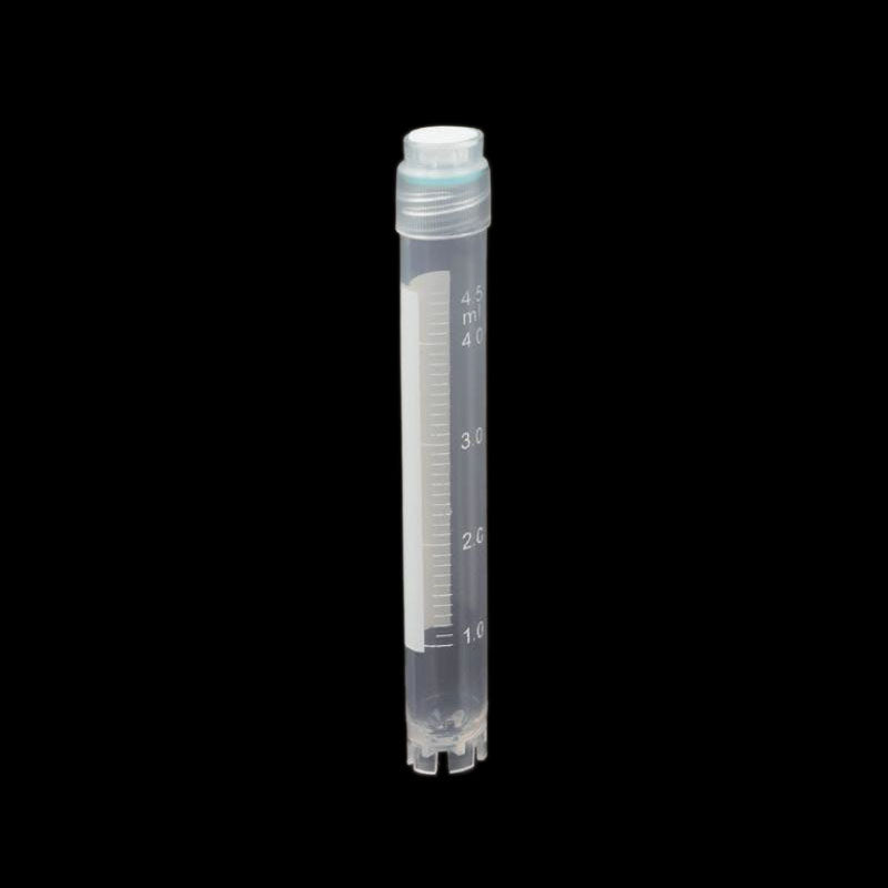 4.5 mL external rotary screw mouth ultra-low temperature frozen storage tube, the inner flower bottom can stand, bag without sterilization, white cover