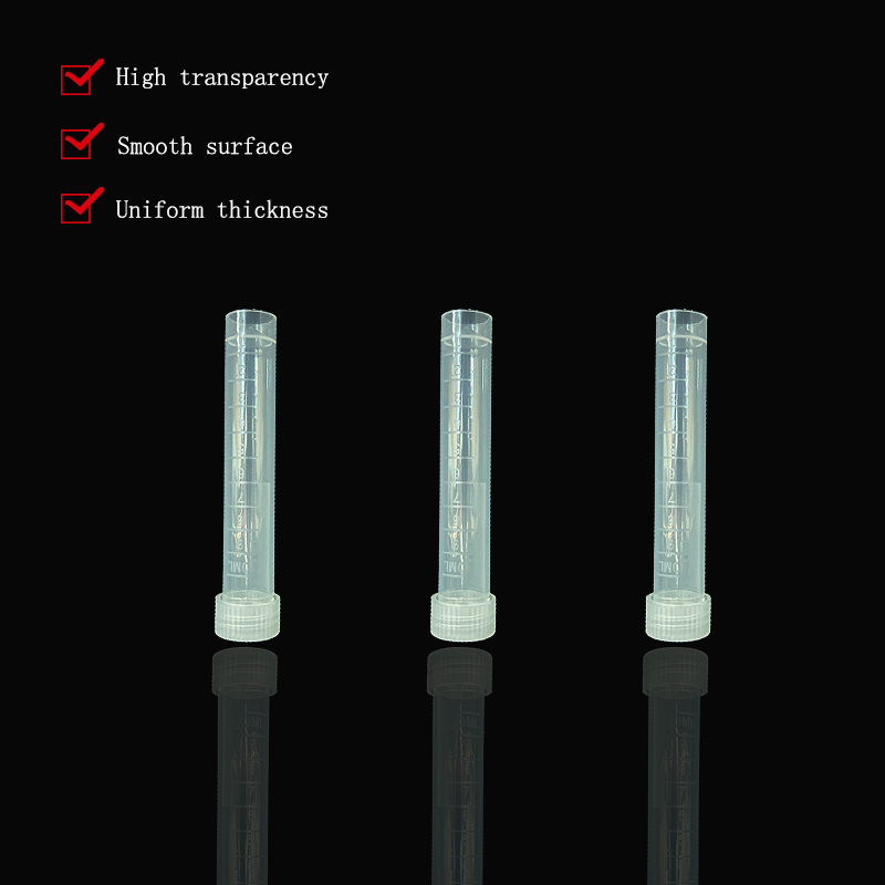 100 pcs 10ml  Lab Plastic Freezer Test Tubes, Sealed Screw Caps, Suitable For Laboratory