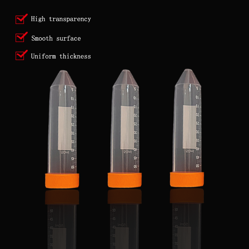 50-Pack 50ml Disposable Plastic pointed bottom Centrifuge Tubes, PP Laboratory Sample Vials with Screw Caps