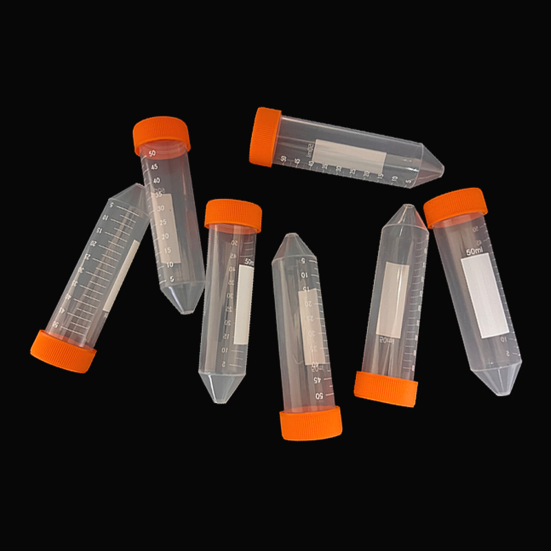 50-Pack 50ml Disposable Plastic pointed bottom Centrifuge Tubes, PP Laboratory Sample Vials with Screw Caps