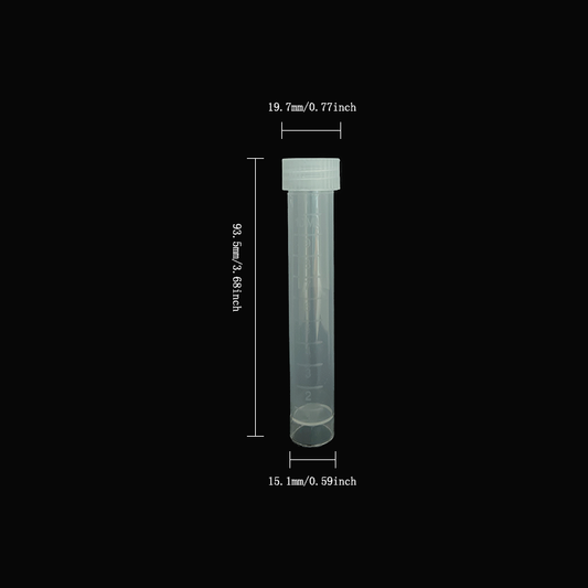 100 pcs 10ml  Lab Plastic Freezer Test Tubes, Sealed Screw Caps, Suitable For Laboratory