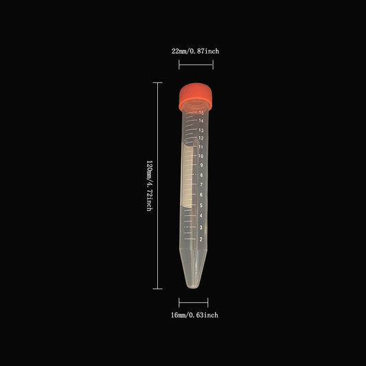 100pcs 15ML  Disposable Plastic pointed bottom Centrifuge Tubes - Perfect for Lab & Research Samples