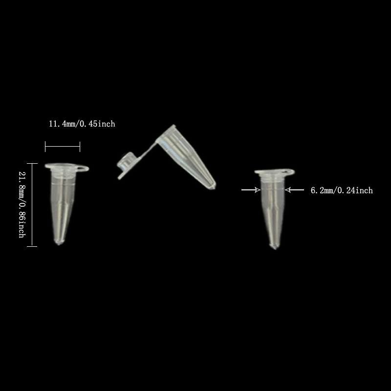 0.2ml  Micro Centrifugal Tubes Plastic, With Lid, For Sample Storage, Good Sealing, Clear Scale, High Transparency