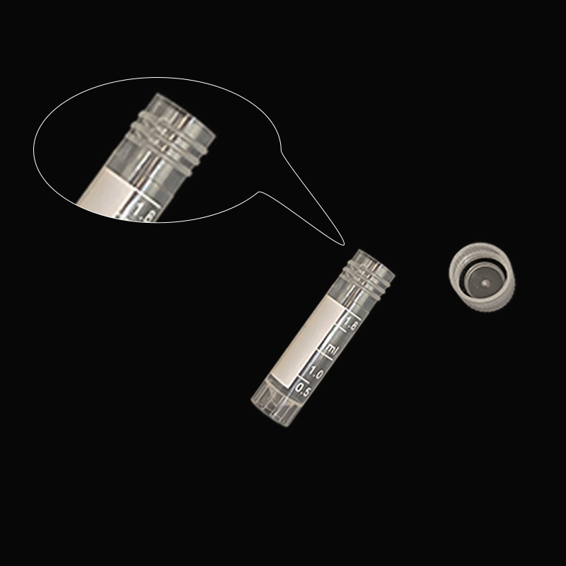 500 pcs 2ml  Lab Plastic Freezer Test Tubes, Sealed Screw Caps, Suitable For Laboratory