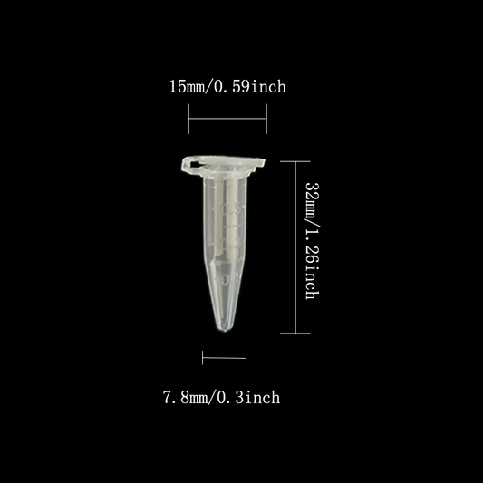 0.5ml    Micro Centrifugal Tubes Plastic, With Lid, For Sample Storage, Good Sealing, Clear Scale, High Transparency