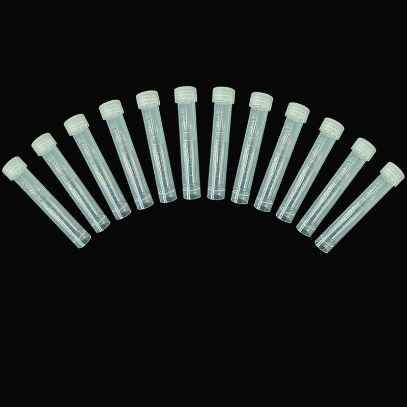 100 pcs 10ml  Lab Plastic Freezer Test Tubes, Sealed Screw Caps, Suitable For Laboratory